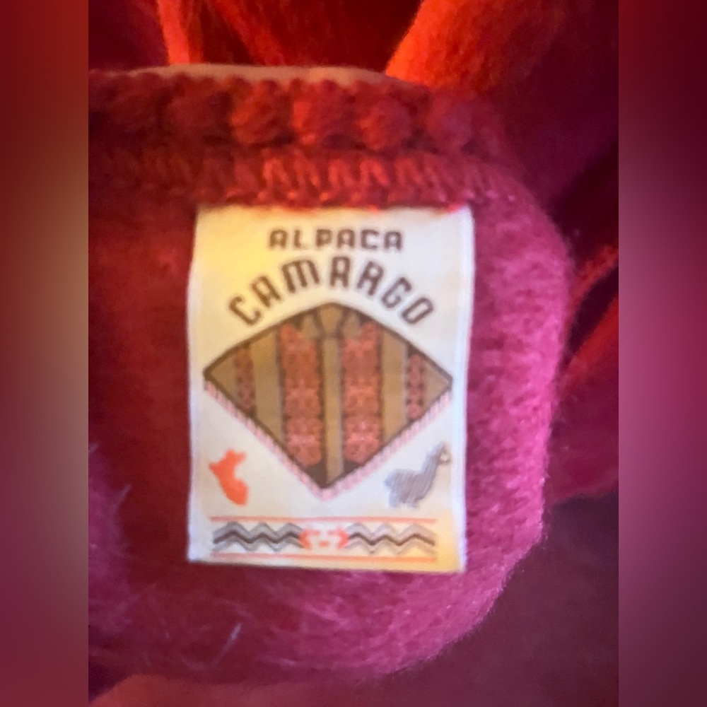 Vibrant Red Buttoned Cape - Picture 4 of 4